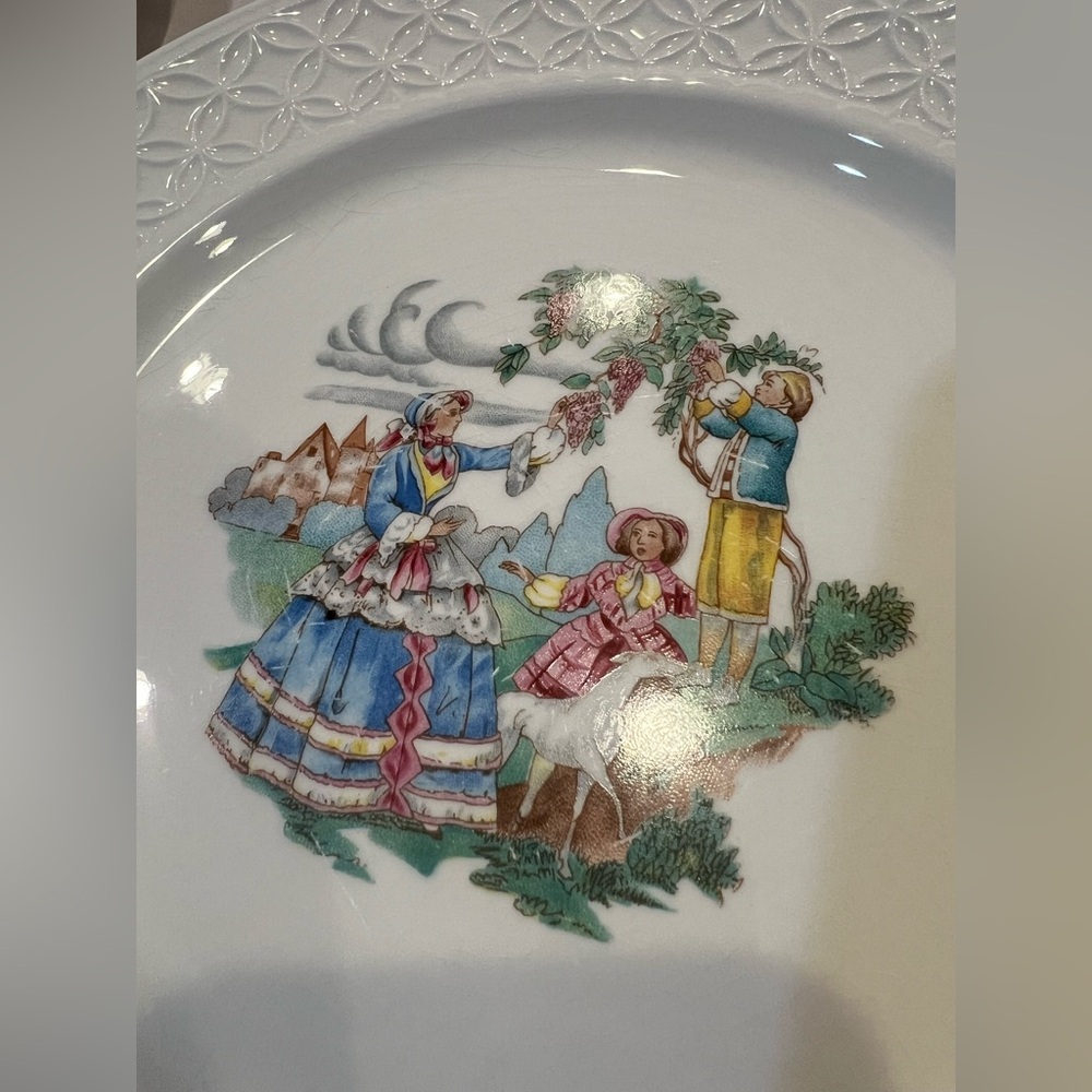 Vintage W S George Geometric 6” Bread Plates